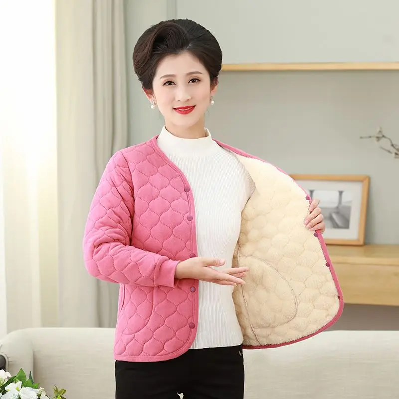 

2025 зимняя новая женская хлопковая куртка, однотонная теплая утягивающая куртка с v-образным вырезом