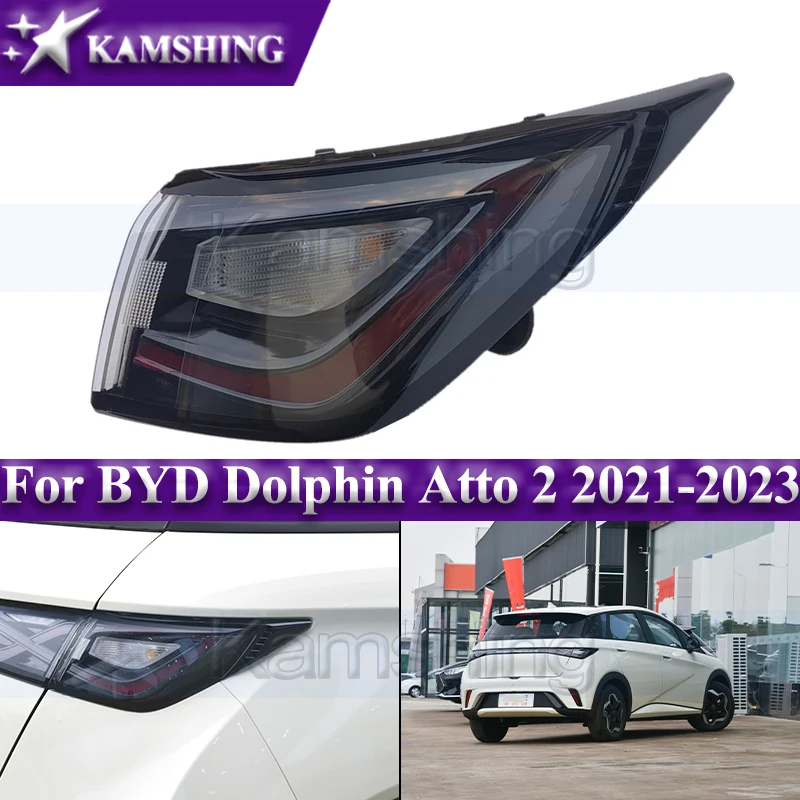 

Kamshing Rear Bumper Taillight For BYD Dolphin Atto 2 2021-2023 Outer Taillamp Tail Lamp Rear Brake Light Stop Lamp Signal Lamp
