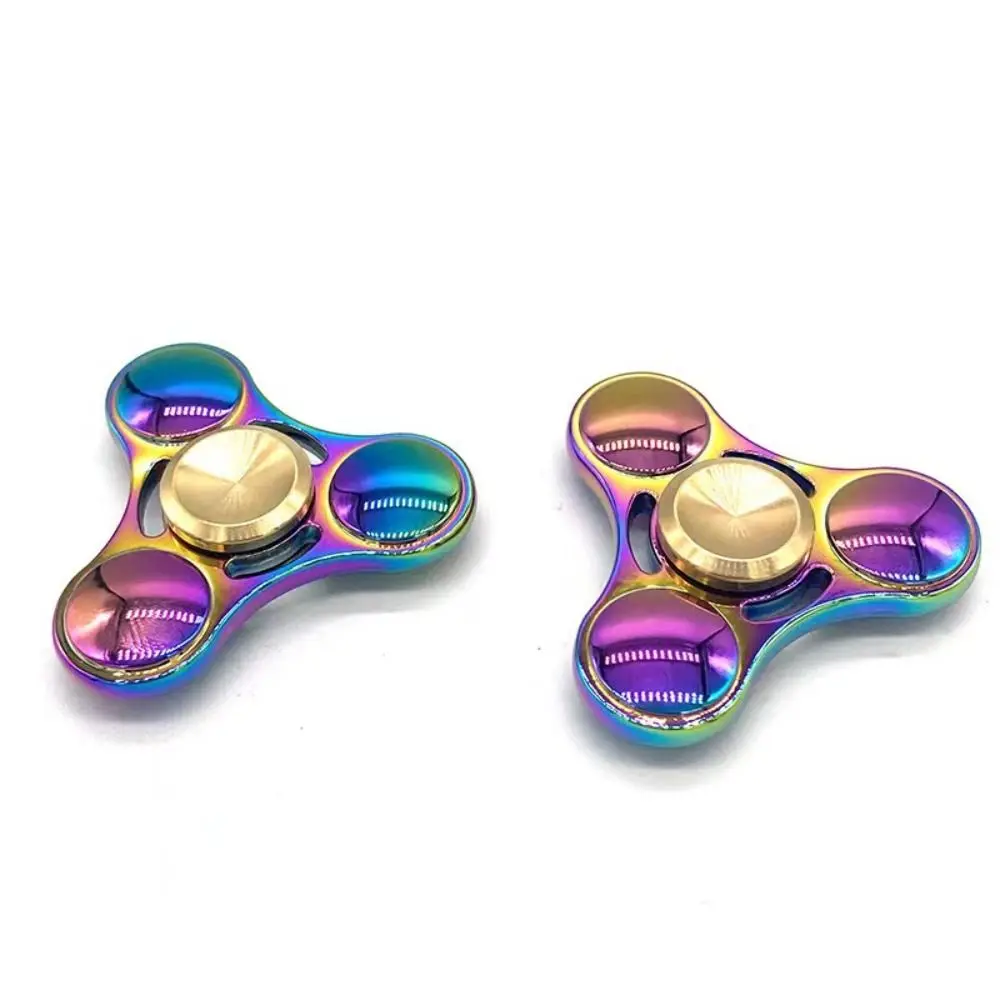 Zappeln Spielzeug Kupfer Kappe Fingertip Gyroskop Beschichtung Bunte UFO Hand Spinner Klee Interessante Fingertip Spielzeug Erwachsene