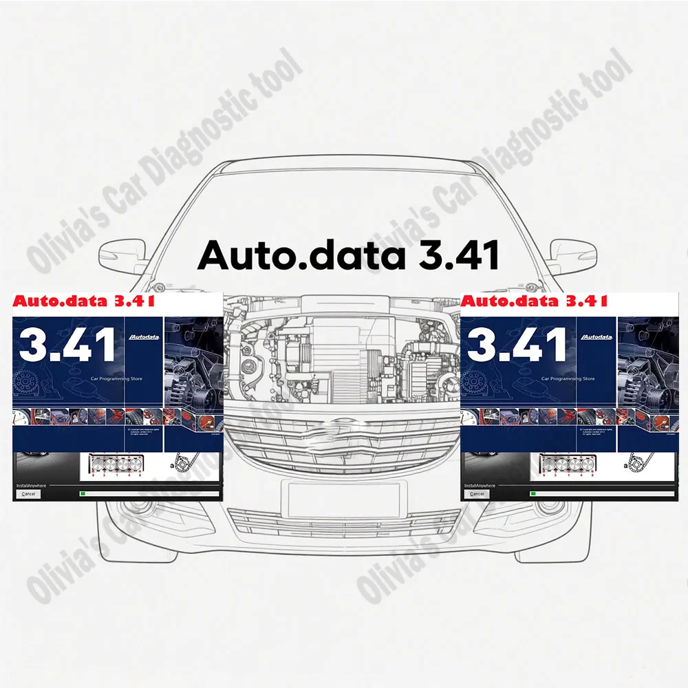 Autodata 3.41 Bahasa Polandia pemindai obd2 Perangkat Lunak Diagnosa Perbaikan Mobil Aksesoris Mobil Alat Diagram Kabel Autodata data