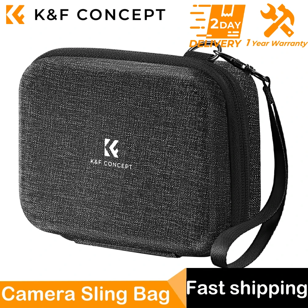 K&F Concept Outdoor Sports Travel Camera Protective Small Camera Bag Lightweight Camera Sling Bag  Waterproof Shockproof