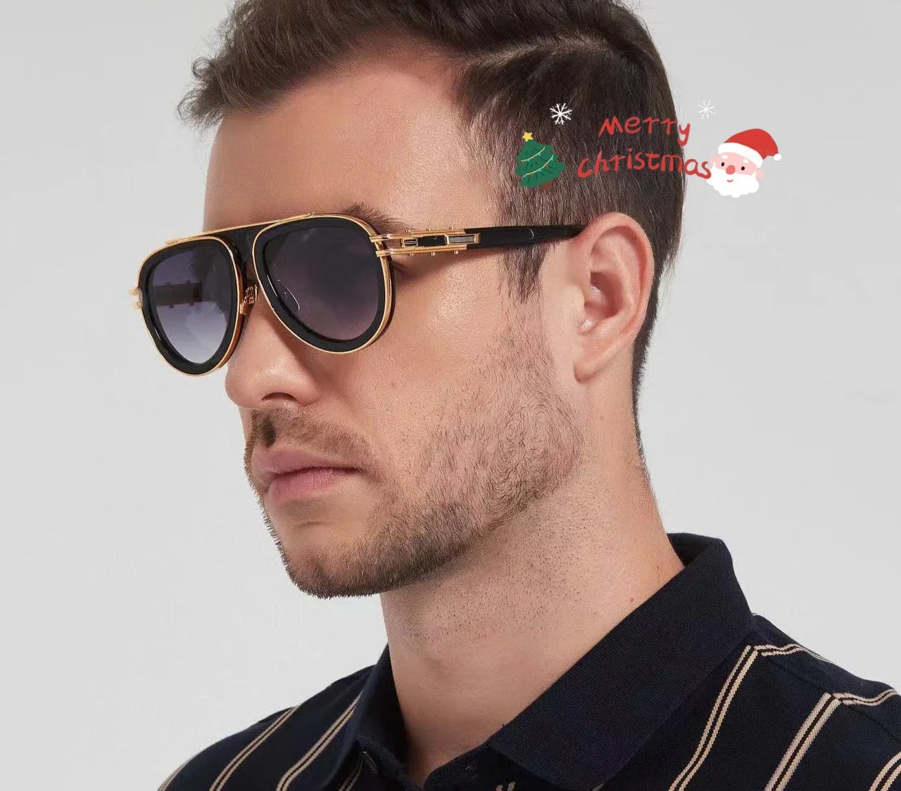 نظارات شمسية بإطار دائري معدني أنيق من Designer DTS403B للحماية من الأشعة فوق البنفسجية، صناعة ثقيلة، طراز متعدد الاستخدامات للحماية العصرية #2