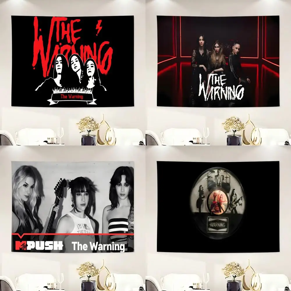 Casual Rock Band The W-Warning Music Art Tapestry Soft Lightweight Wall Art Decor for Living Home Room Bedroom