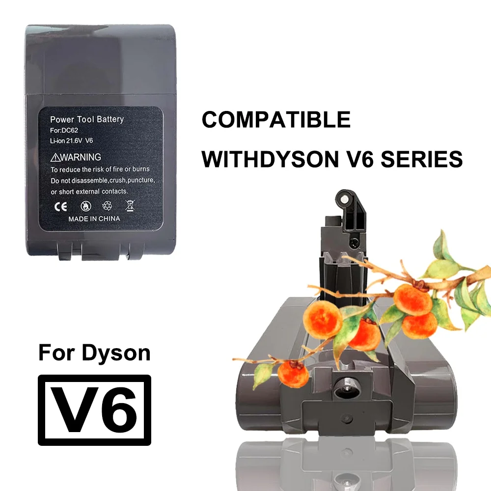 

V6 Battery For Dyson 21.6V 6800mAh Battery For Dyson Vacuum Cleaner 21.6V 6.8Ah Spare Battery For Dyson Vacuum Cleaner DC62 DC59