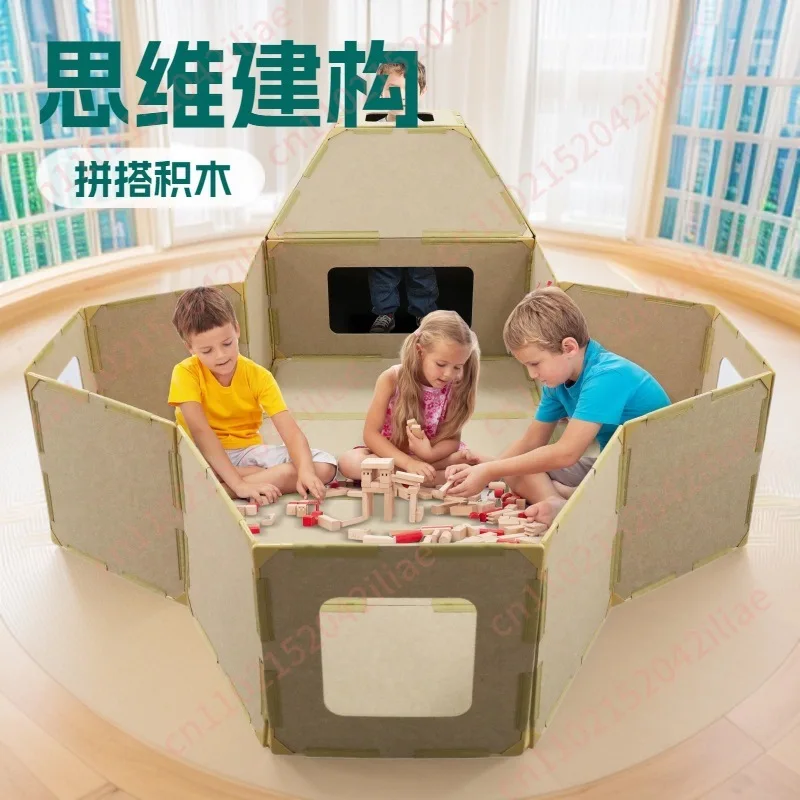 Magnetic Panel Playhouse Large Set with Built-In Magnets for Construction Toys and Tent Toys 16pcs
