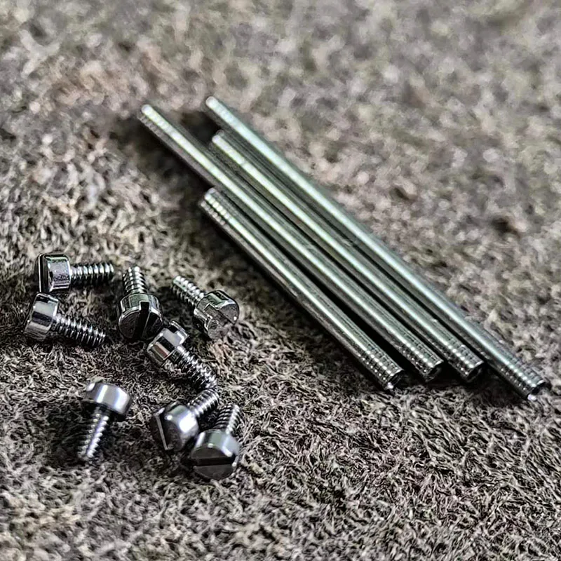 Watch Tungsten Steel Ceramic Steel Strap Screw Shaft Raw Lug Rod 1.2mm Straight Screw Watch Bolt Connecting Shaft Fittings