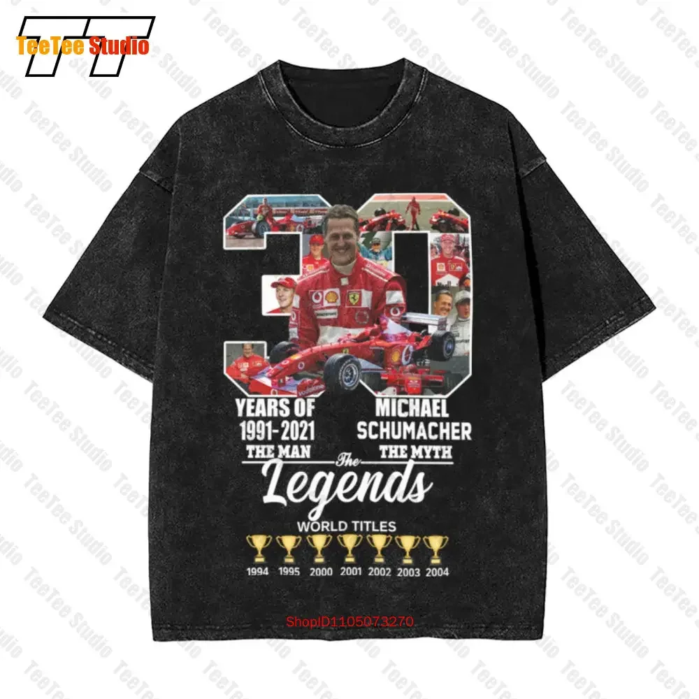 30 Years The Man Michael Schumacher The Legends World Titles Vintage Oversized T-Shirt 91O6