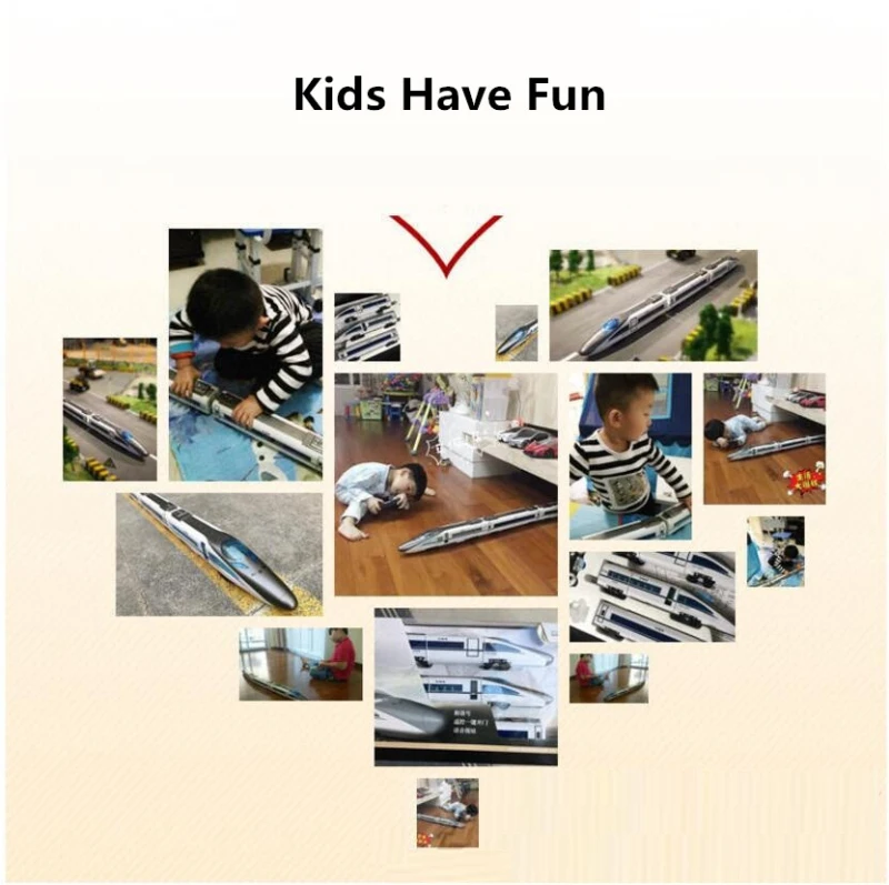 One Key Open Door High speed RC Train E636 2.4G Remote Control Car Voice Broadcast kids Best Gift Toys Educational Toy Paly Game
