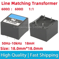 P1200 Digital Signal Audio Line Matching Transformer 600 : 600 Ohm 1:1 Isolation Transformer Isolator  50Hz-10kHz 18mH 4 Pin