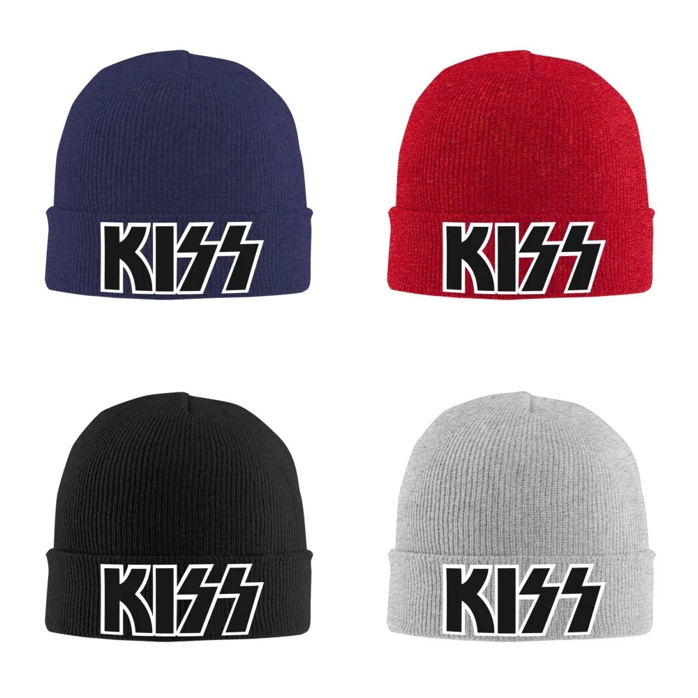 

Rock Band K-Kiss Unisex Knitted Hat Outdoor Warm Men Solid Color Crimping Skullies Beanie Cap Hip Hop Ski Caps