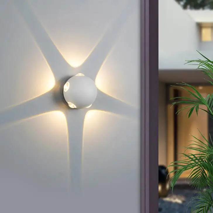 LED outdoor waterproof wall lamp hotel outdoor wall lamp circular creative background wall decorative lamp