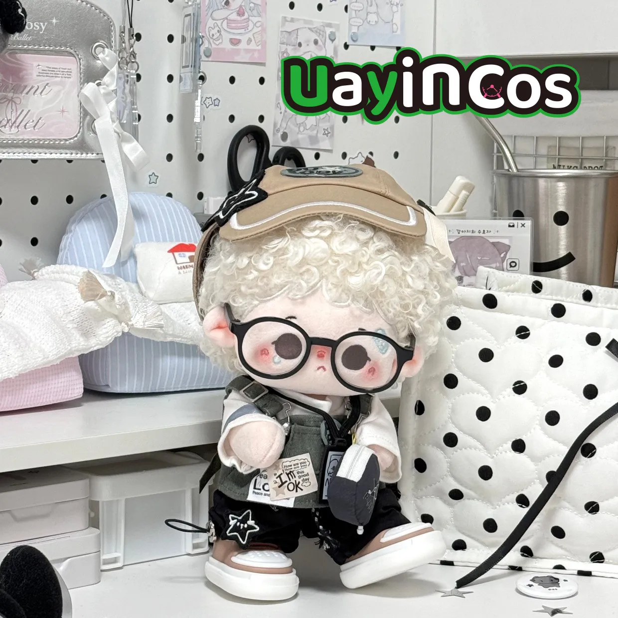 

In Stock 20cm Doll Clothes Hat Coat Trousers Vst Costume Clothing Suit Stuffed Plushies Doll Accessories Anime Toy Kids Hallowe