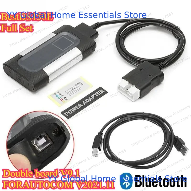 Double carte V9.1 V2021.11 Autocoms Ds150e Delphis, Scanner OBD, outil de Diagnostic, voiture camion Tcs cdp pro, ensemble complet 2024 2025 2021