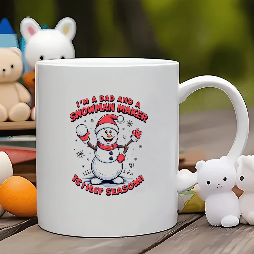 

Cartoon Snowman 11OZ Kids Cup Christmas Gift Family Office Coffee Cup Creative Christmas Gift for Dads 30th Anniversary Snowma