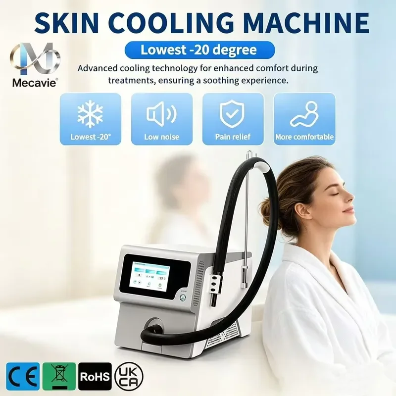 Professional Cold Air Cooling Machine 2In1 Stainless Steel Cold Wind Device Salon Care Equipment New Arrival