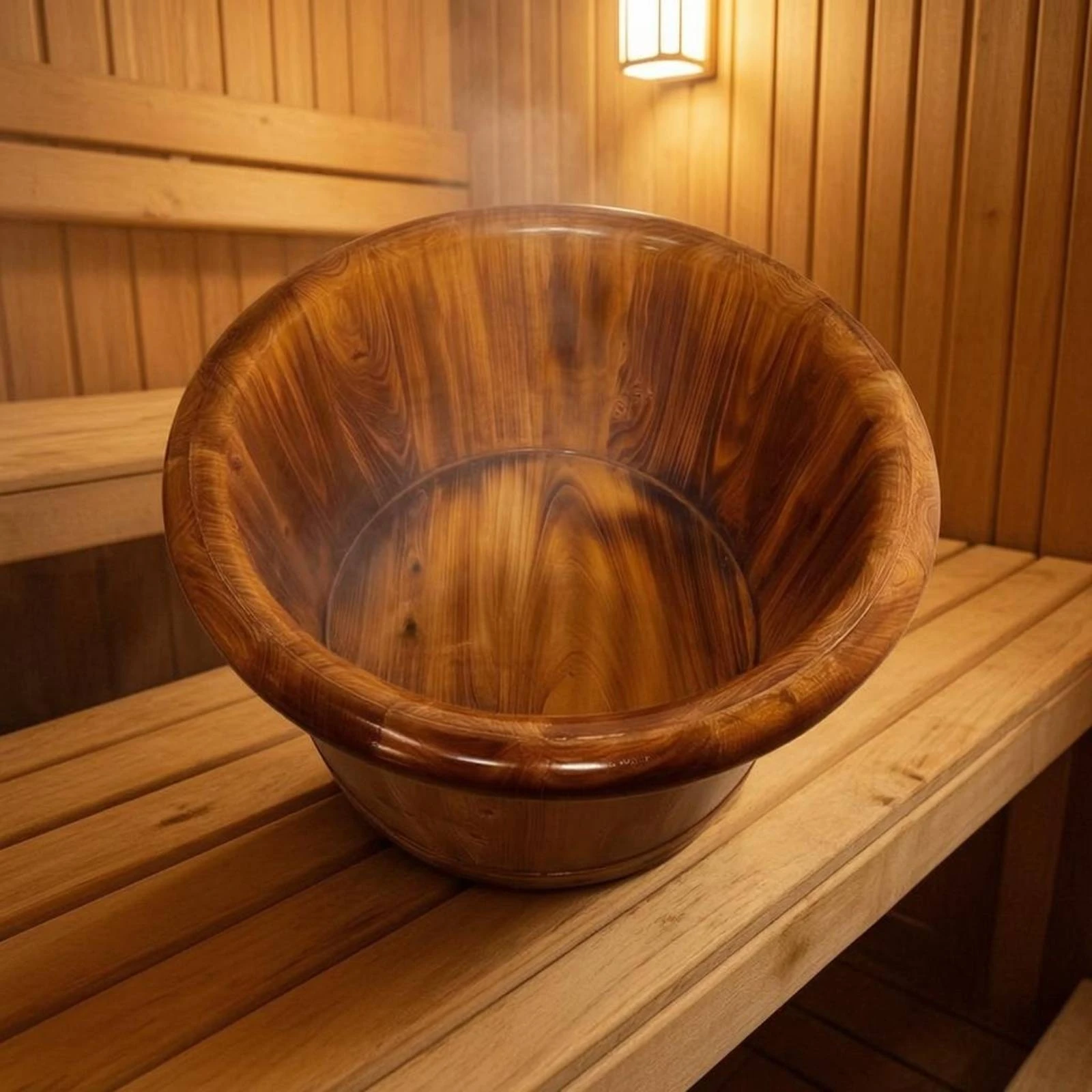 Wood Foot Bath Tub Easy to Use Wooden Foot Bath Pedicure Soaking Tub Traditional Craft No Assembly for Bathroom