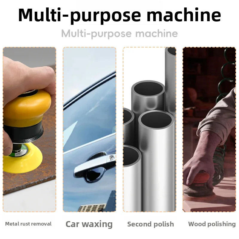 Pneumatic Polishing Machine Straight Core 3inch Polishing Machine Sandpaper Machine Round Grinder Pneumatic Tool Collection Artifact Concentric