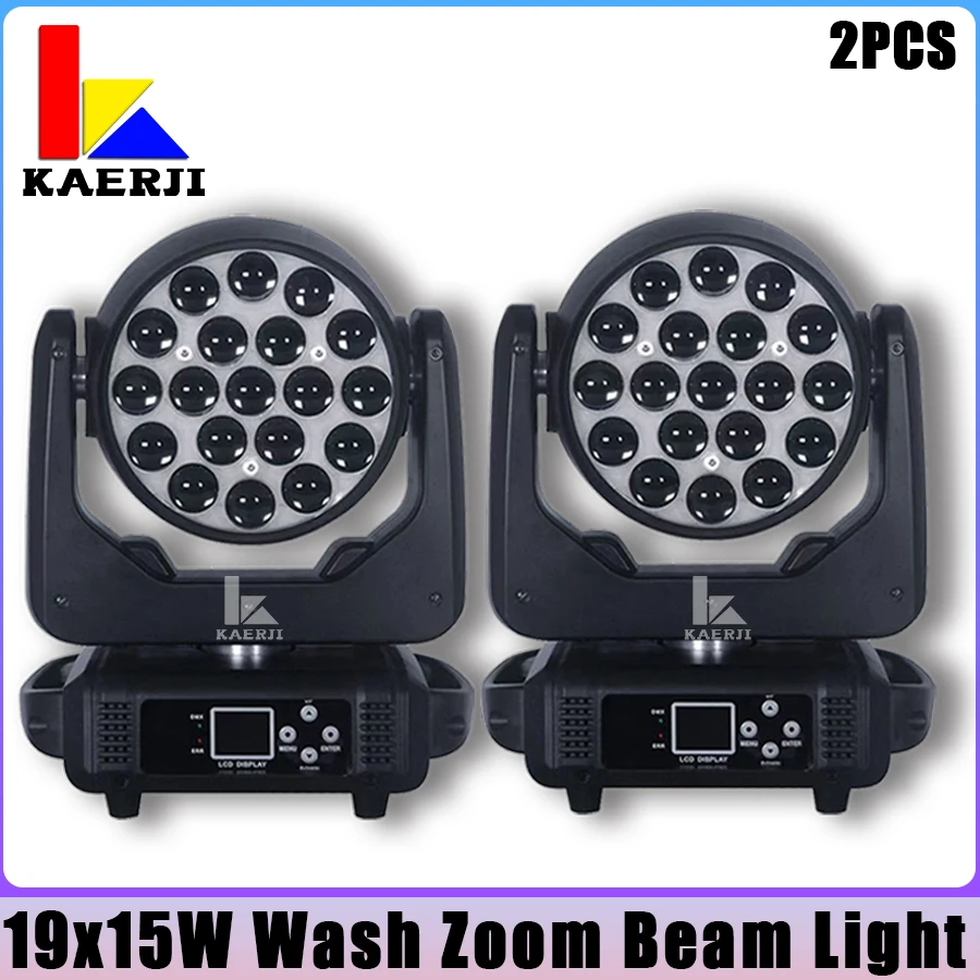 

0 Tax 2Pcs 19x15W NEW Version Of CTO And ECO Function Led Wash Zoom 19x15W Rgbw Moving Head Light Zoom Wash Moving Head Lyre