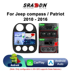 Jeep Compass Patriot 2010 2011 2012 2013 2014 2015 2016 Android 차량용 라디오 자동차 멀티미디어 플레이어 GPS 네비게이션 Carplay 화면 자동 스테레오