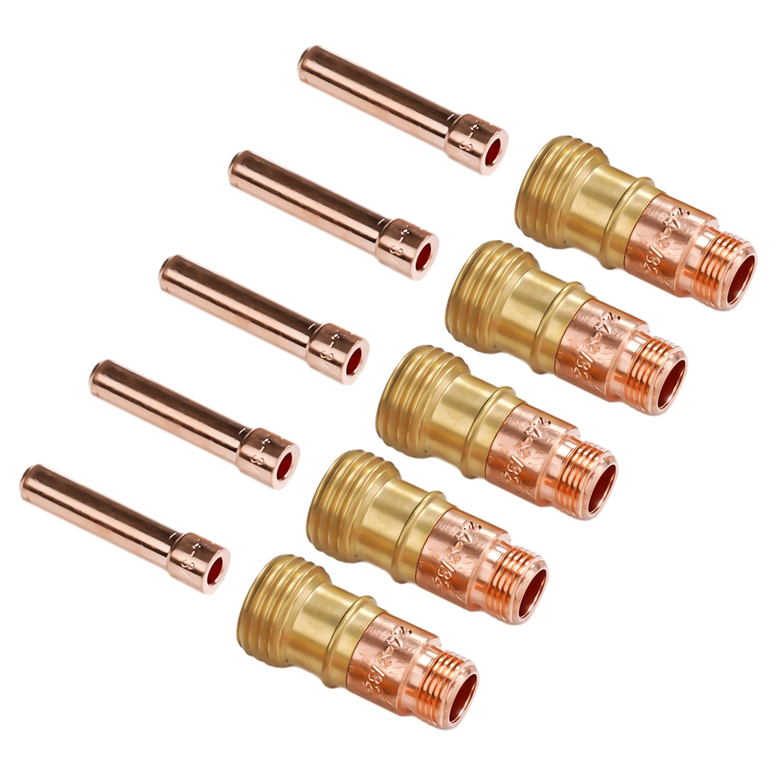 

Набор из 10 цанг для TIG-сварки для коротких газовых линз 17GL332 10N24S 3/32, включая необходимые аксессуары для сварщиков