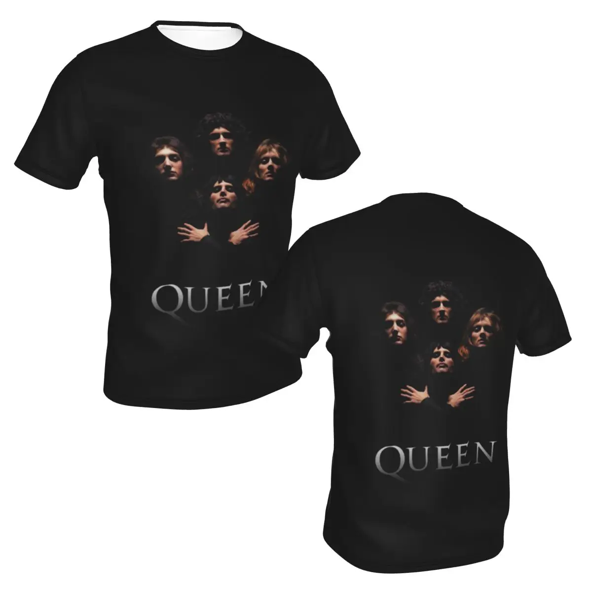 Herren Freddie Quecksilber Königin Band T-Shirt Kurzarm 3D-Druck T-Shirts einzigartige T-Shirt Designer T-Shirts