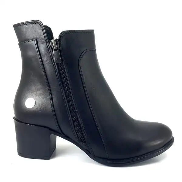 Mammamia-Chaussures en cuir véritable pour femme, noir, personnalisé, confortable, 23KB, tendance, nouveau modèle de saison 2024, 03Boots, 1760