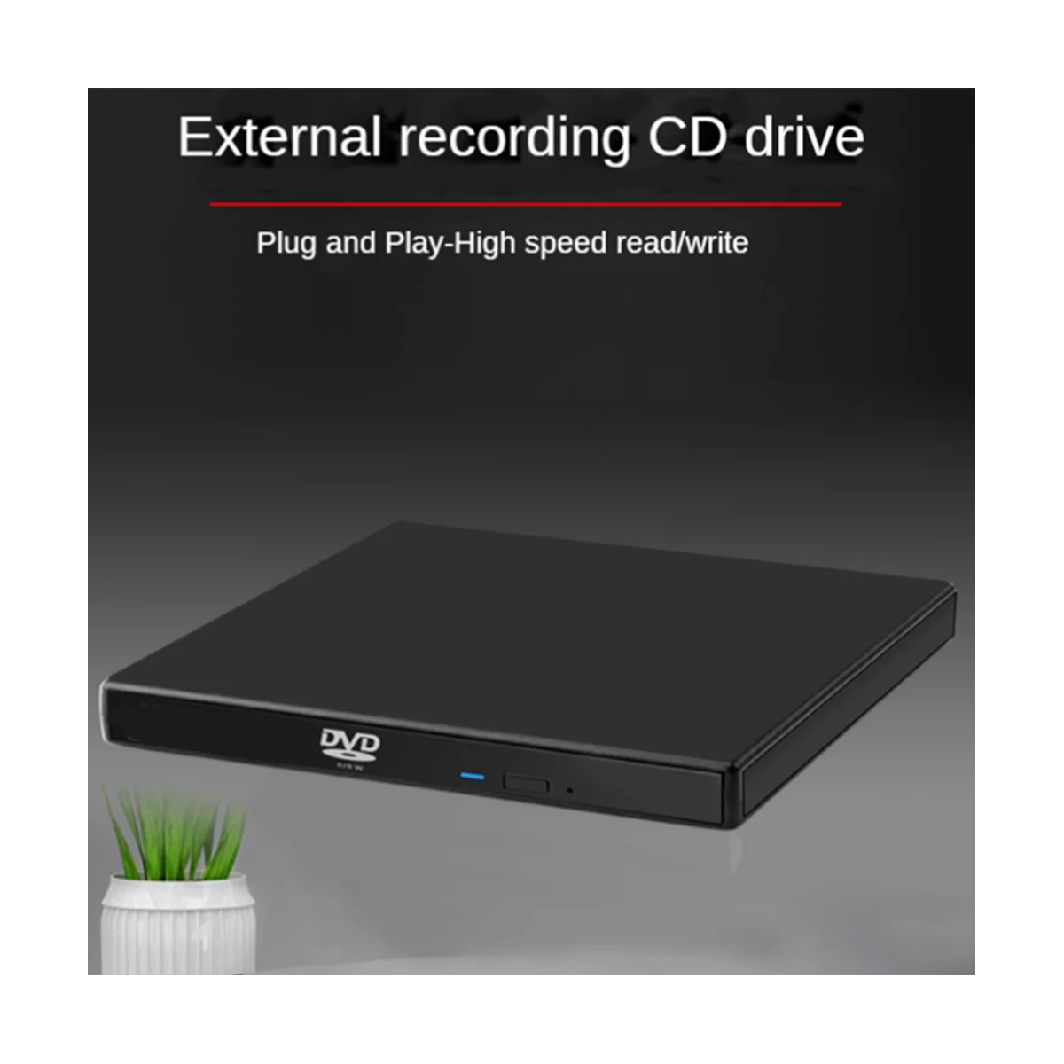 USB 2.0 External Optical Drive Portable CD DVD+/-RW Burner Optical Drive DVD Drive External for Laptop PC Desktop