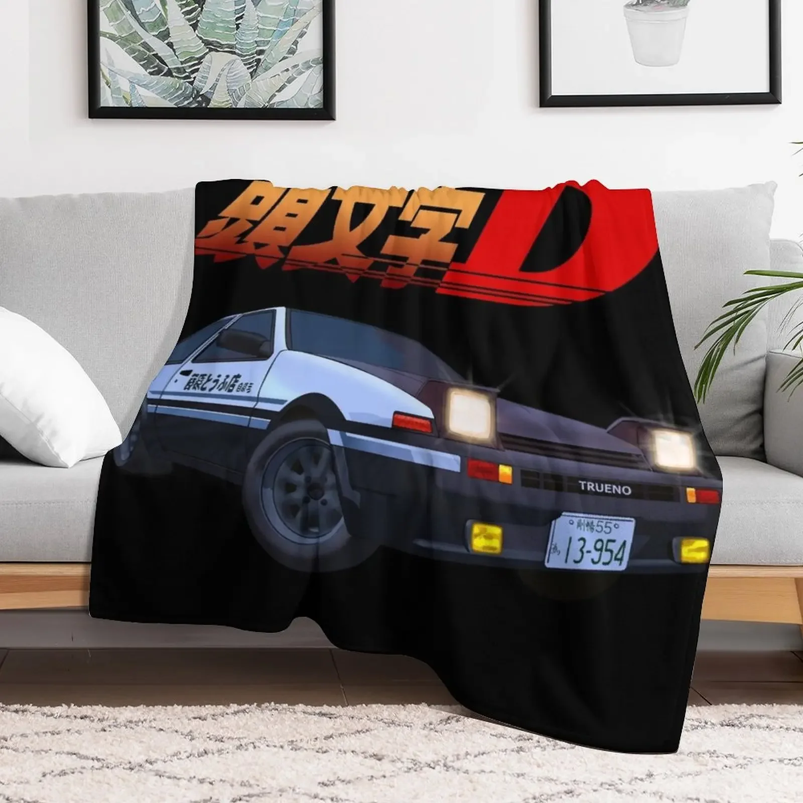 Initial D Throw Blanket halloween Luxury Designer Blankets