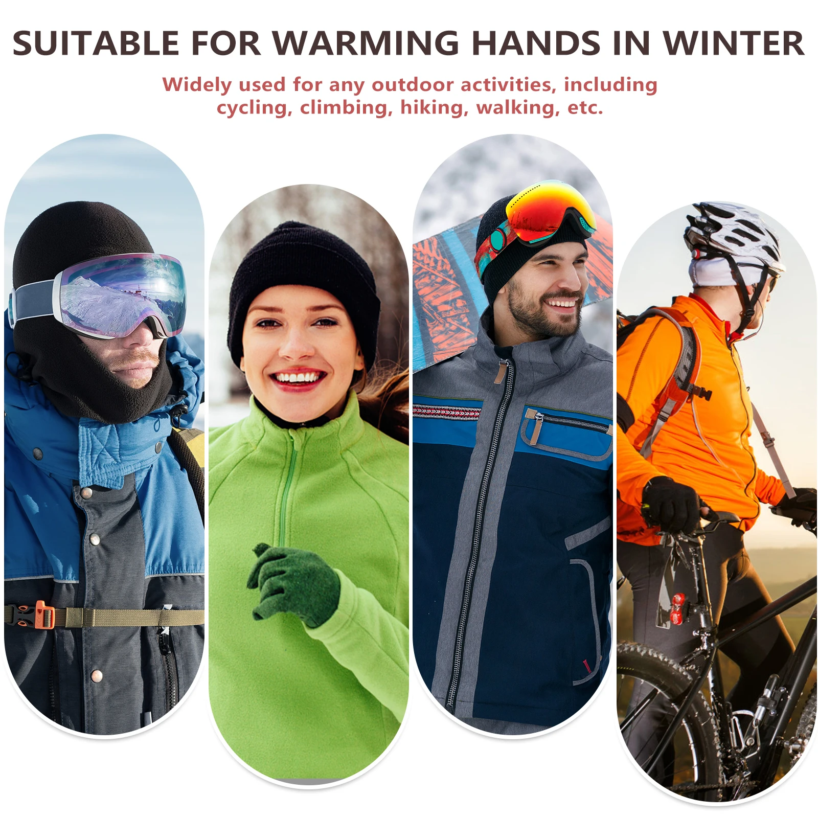 

1 Warm Fleece-Lined Winter For Outdoor Travel Travel Warm Gloves Wear-Resistant Portable Adult Gloves