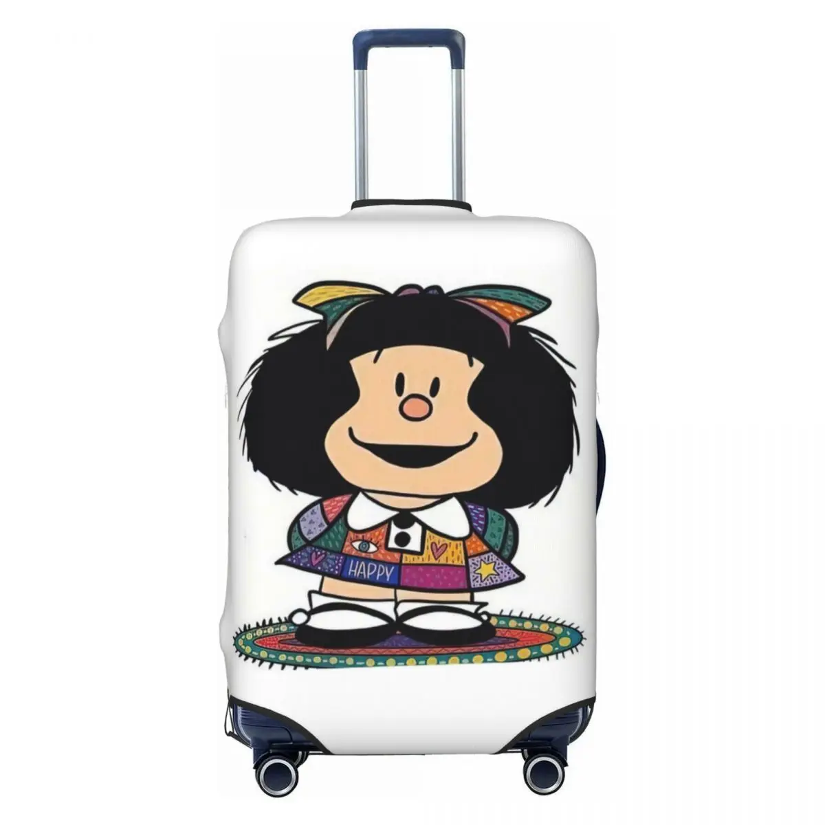 Mafalda Print Luggage Protective Dust Covers Elastic Waterproof 18-32inch Suitcase Cover Travel Accessories