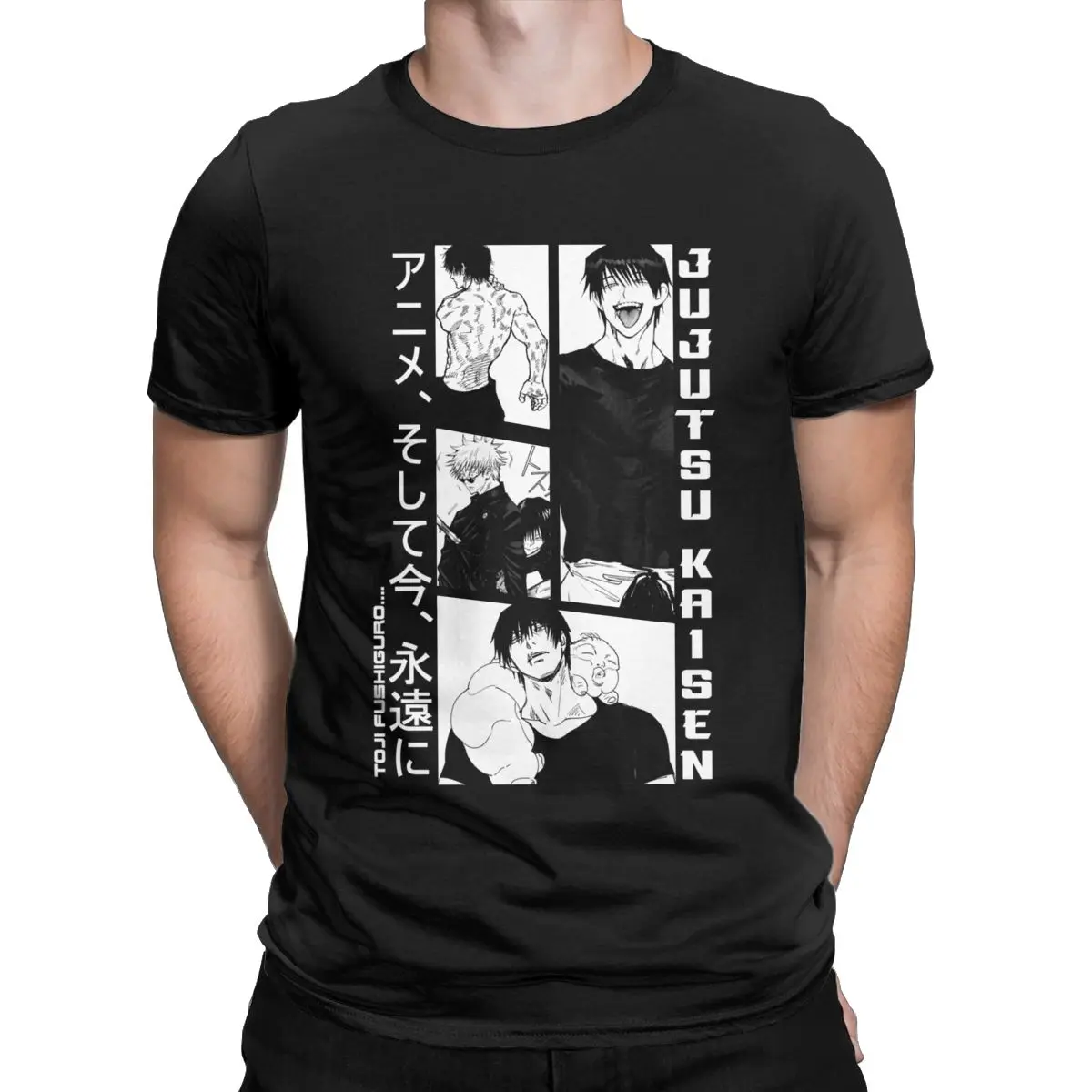 Toji Fushiguro  Good Gift For Jujutsu Kaisen Lovers Pure Cotton Tee Shirt Short Sleeve anime T Shirts Crew Neck Clothes Party