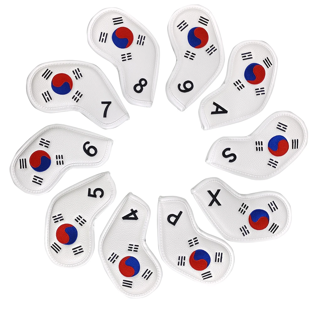 Korea Patriotic Golf Head Covers Set - Iron Driver Fairway Hybrid Club Headcovers with Unique Design view 5