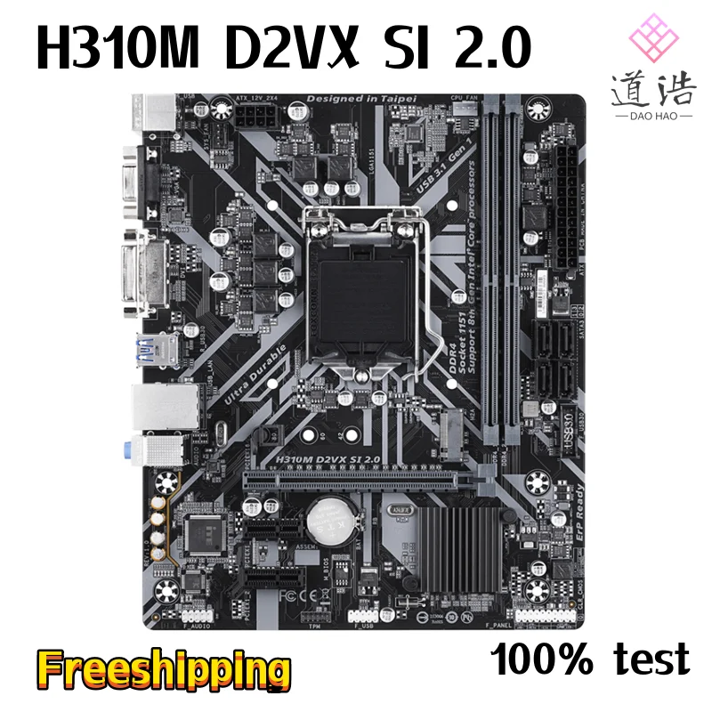 

For H310M D2VX SI 2.0 Motherboard 32GB M.2 SATA3.0 LGA 1151 DDR4 Micro ATX H310 Mainboard 100% Tested Fully WorkMA