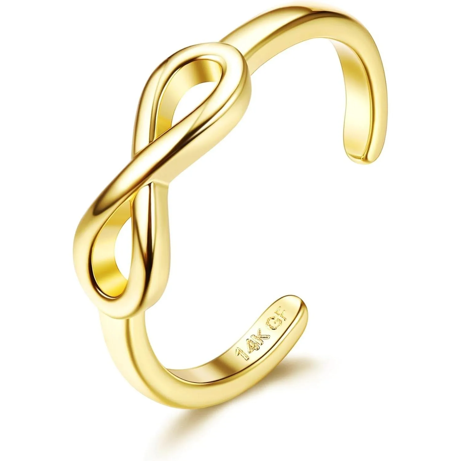 

Позолоченные кольца на палец 14 карат для женщин, обнимающие CZ, тройной лунный камень, змеиный узел, простые кольца на палец, регулируемые кольца на палец