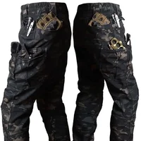 Pantalones tácticos de invierno para hombre, pantalones Cargo de concha suave de piel de tiburón, pantalones de combate impermeables con múltiples bolsillos para exteriores, S-4XL