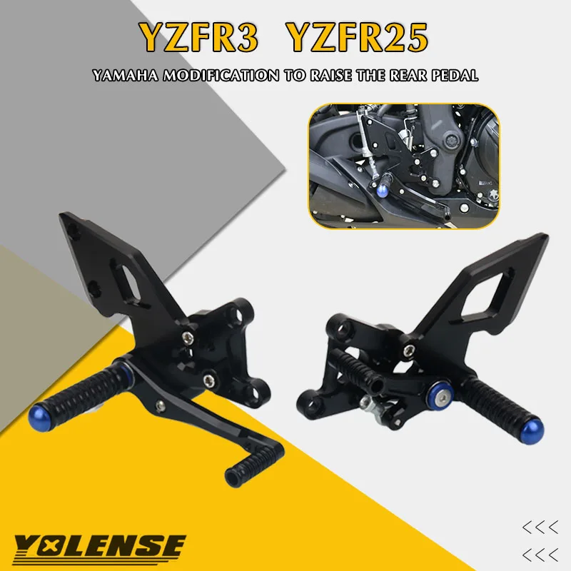 

Motorcycle CNC Footrest Foot Rest Pegs Rear Sets Rearset For YAMAHA YZF-R3 YZF-R25 YZF R3 R25 YZFR3 MT-03 MT-25 MT 03 2015-2022