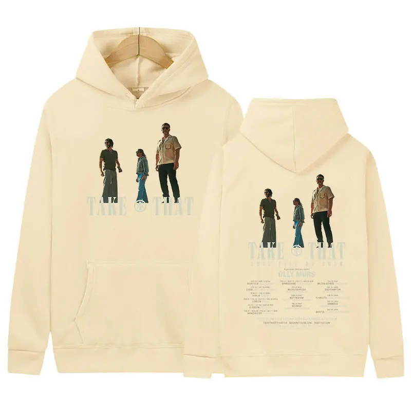 Take That This Life on Tour 2024 Print Hoodie Man Hip Hop Fashion Clothing Sweatshirt Unisex Vintage Pullover Oversized Hoodies