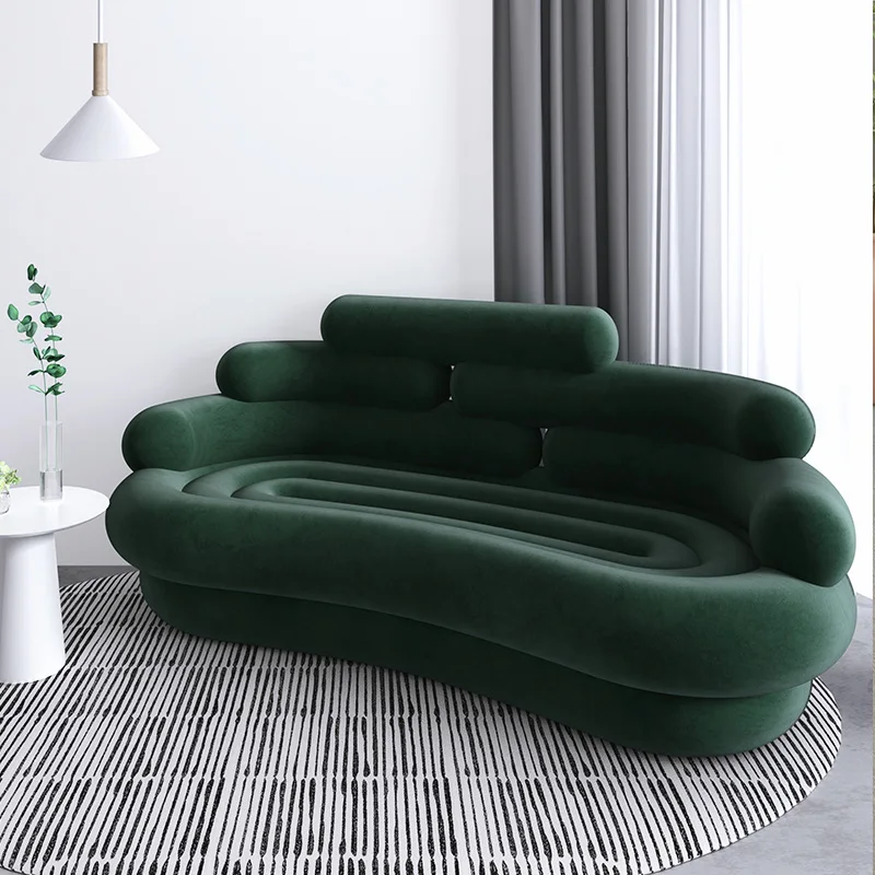 Office sofa coffee table combination office creative special-shaped sofa simple modern reception room meeting ripple sofa