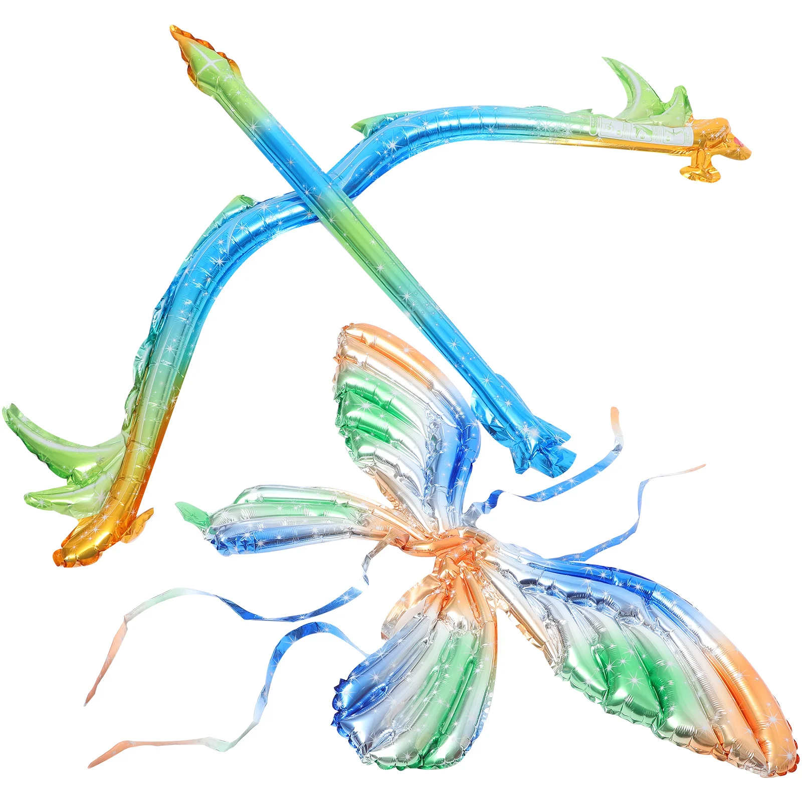 

1 set 1 Set Aluminum Foil Balloons Butterfly Wing Fairy Party Supplies Big Decorative Balloon For Birthday Wedding Festival