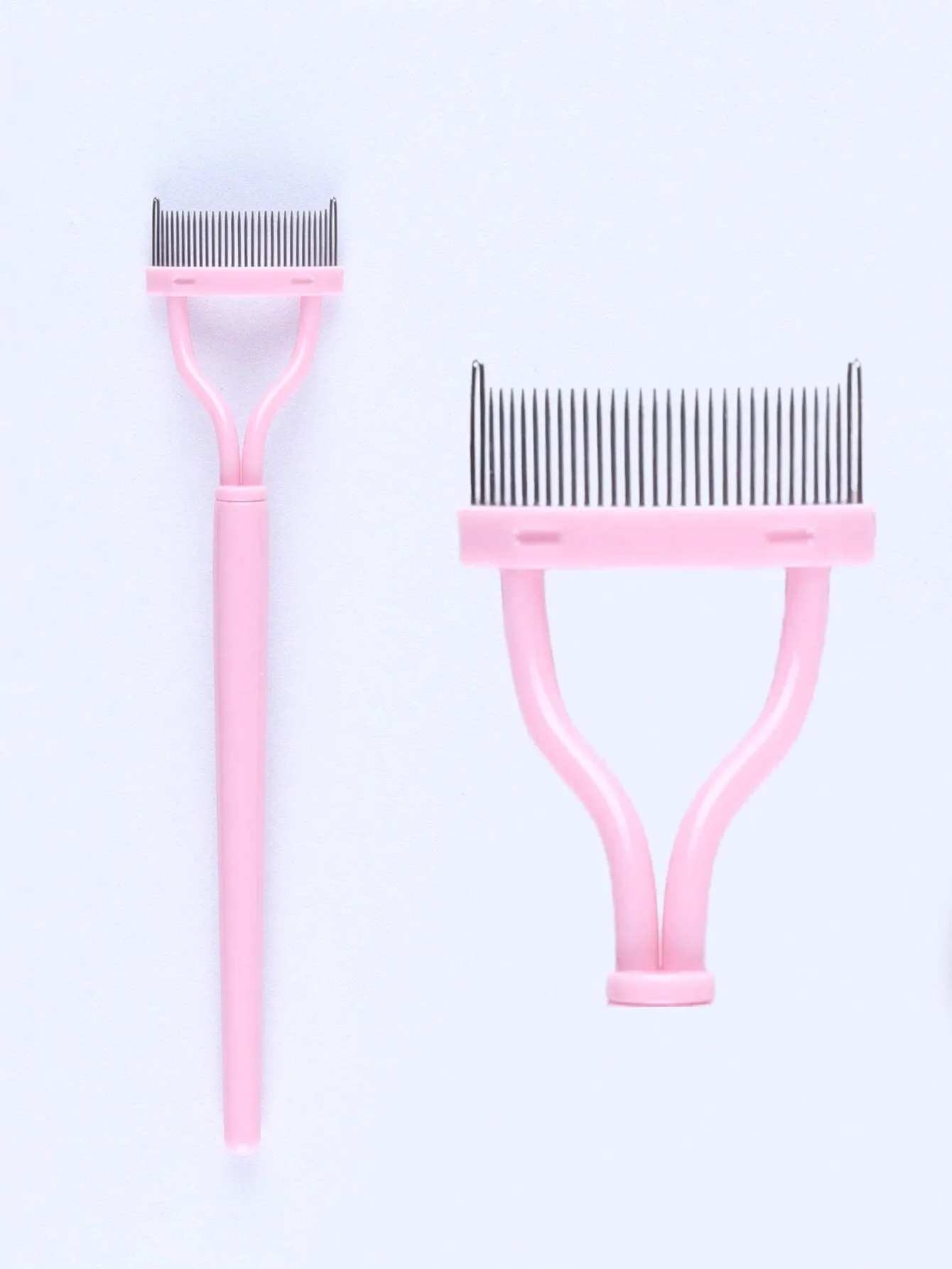 

1pc Black Stainless Steel Eyelash Comb Set, Portable Fine-Toothed Lash Curling Auxiliary Tool, Eye Makeup Tool, False Eyelash Grooming Accessory