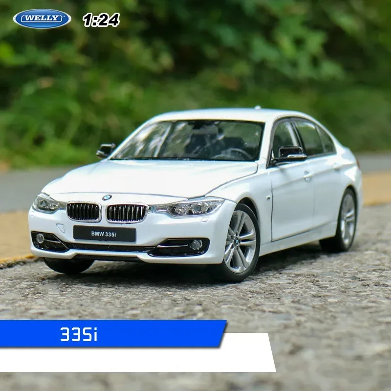 WELLY 1:24 BMW 335i witte auto legering model auto simulatie auto decoratie collectie gift speelgoed spuitgieten model jongen