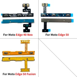 10Pcs/Lot Reliable quality For Moto Edge 40 Neo 50 Fusion Power on/off Volume Key Button Flex Cable Ribbon