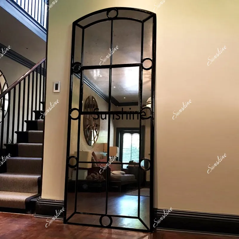 

Medieval style old-fashioned full-length mirror wall-mounted decorative mirror wall-mounted full-body fitting mirror