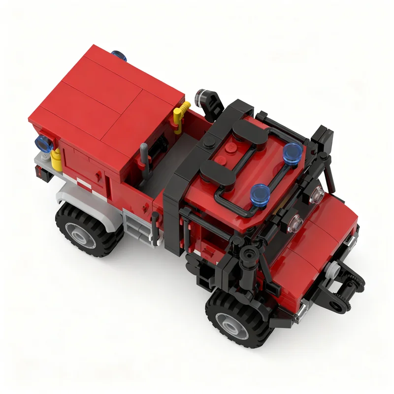 332pcs MOC Unimoges Fire Truck City Fire Model Building Blocks Construction Christmas Gifts Toy Birthday Collection Education
