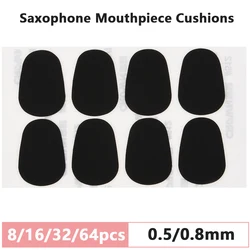 8/16/32/64pcs Silicone Saxophone Mouthpiece Cushions 0.5mm/0.8mm Sax Mouthpiece Patches Pads for Alto Tenor Saxophone Instrument