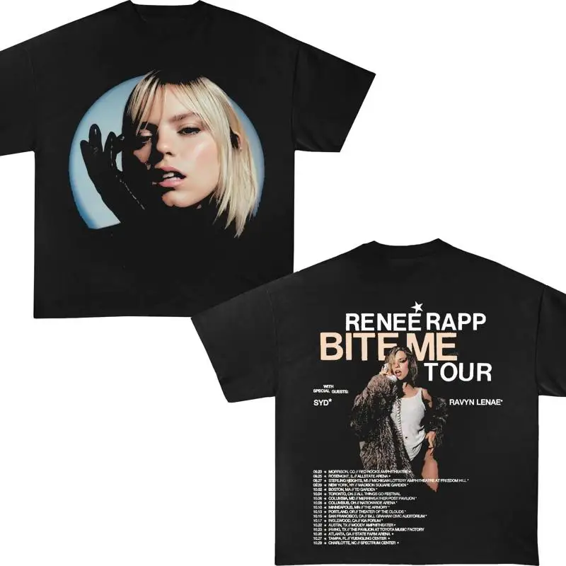 

Винтажная рубашка Renee Rapp Bite Me Tour, подарок для женщин и мужчин, футболка унисекс
