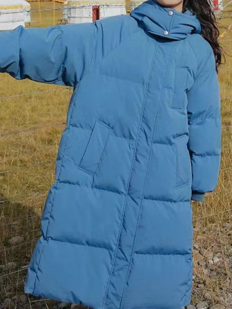 Veste d'hiver en coton pour femme, manteau Long, édition coréenne, ample et épais, à capuche, pardessus Parker chaud, nouvelle collection