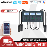 Tuya WiFi 8 In 1 Water Quality Tester S.G/PH/EC/ORP/TDS/CF/SALT/TEMP Measuring Analyzer DIY Water Quality Detector Water Monitor