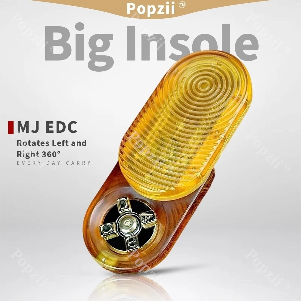 MJ EDC Big Insole PLUS PEI Mechanischer Fidget Slider dreht links und rechts 360° °   Zappelspielzeug Stressabbau Gadgets Angstspielzeug