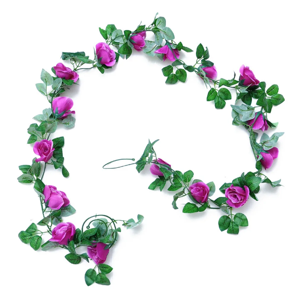 

3 Pcs Artificial Rose Vine Simulation Flower Rattan Decorative Fake Roses for Wedding Home Party Festival Decoration